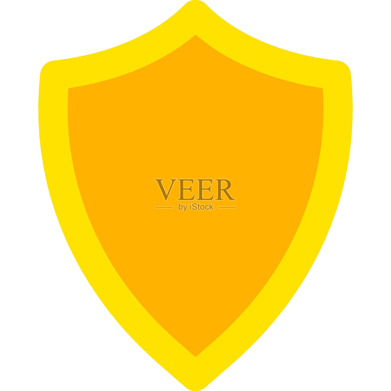 优质黄金安全盾牌。金盾图标插画图片素材