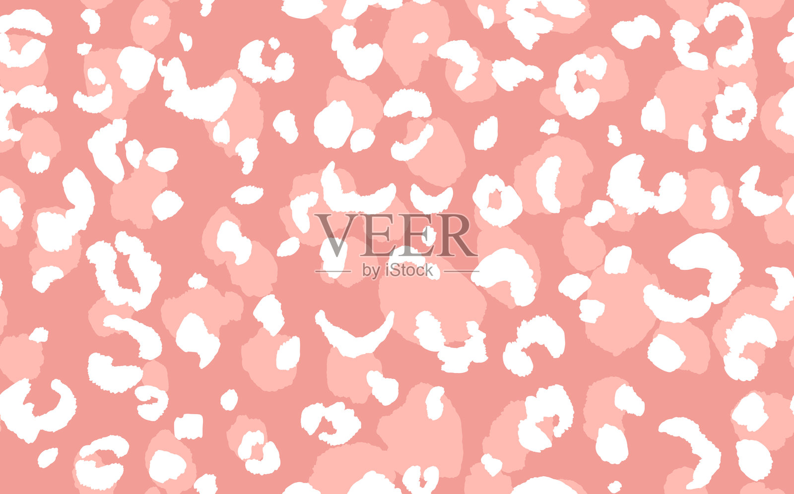 抽象现代豹纹无缝图案。动物潮流背景。彩色装饰矢量股票插图印刷，卡片，明信片，织物，纺织品。现代装饰的风格化皮肤插画图片素材