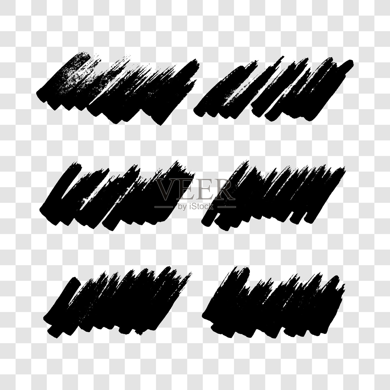 用黑色马克笔乱涂乱画插画图片素材