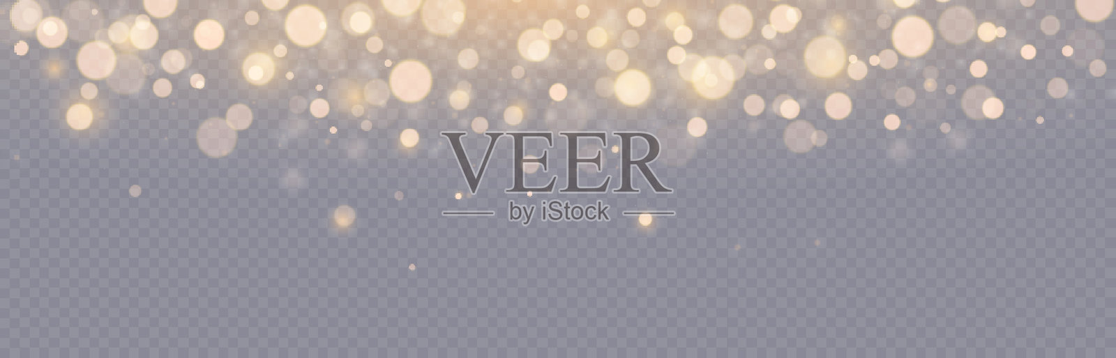 在透明的背景上模糊明亮的抽象散景。光effect.Dust.Background。插画图片素材