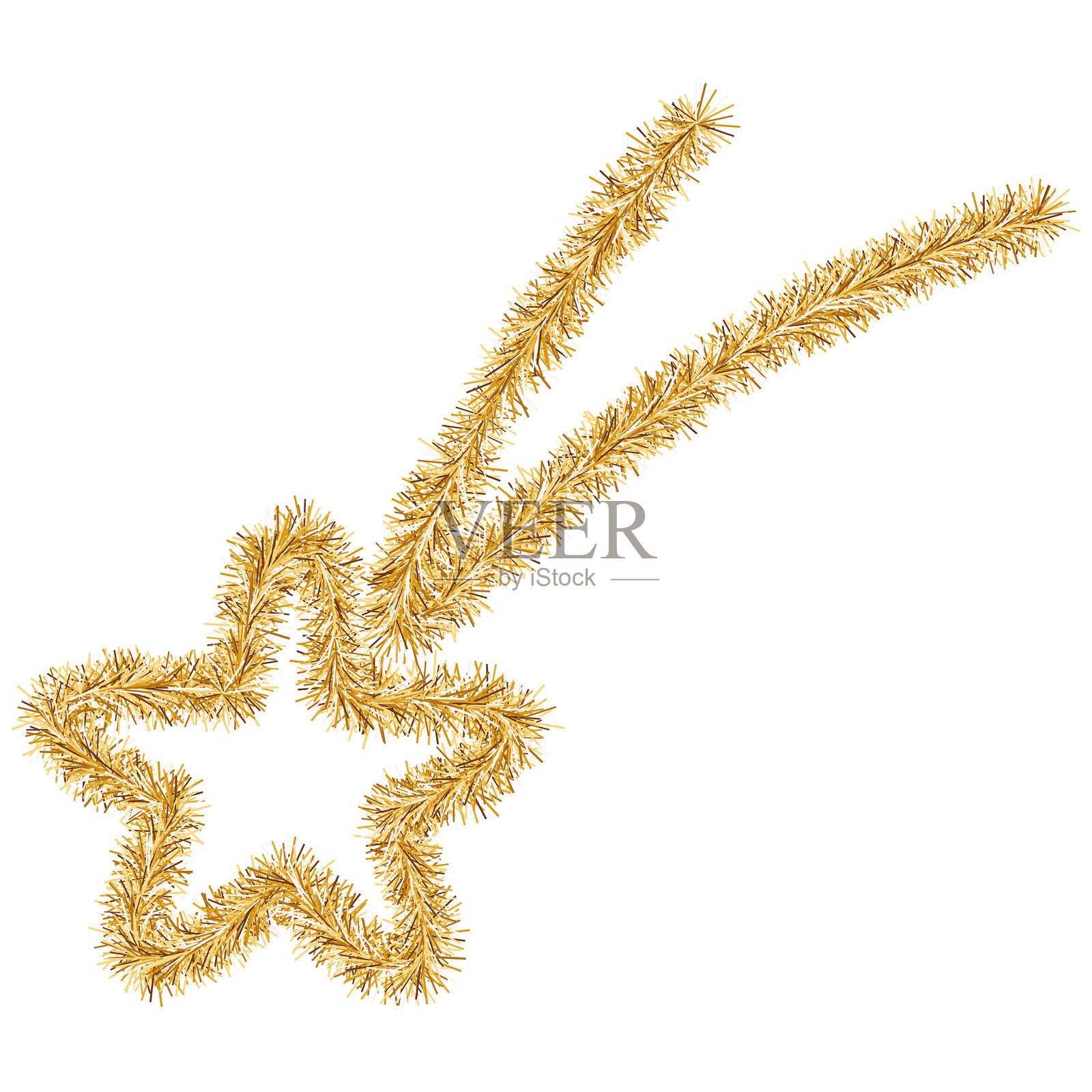 金色的流星。俗丽的小行星。许个愿。毛绒天体留下痕迹。插画图片素材