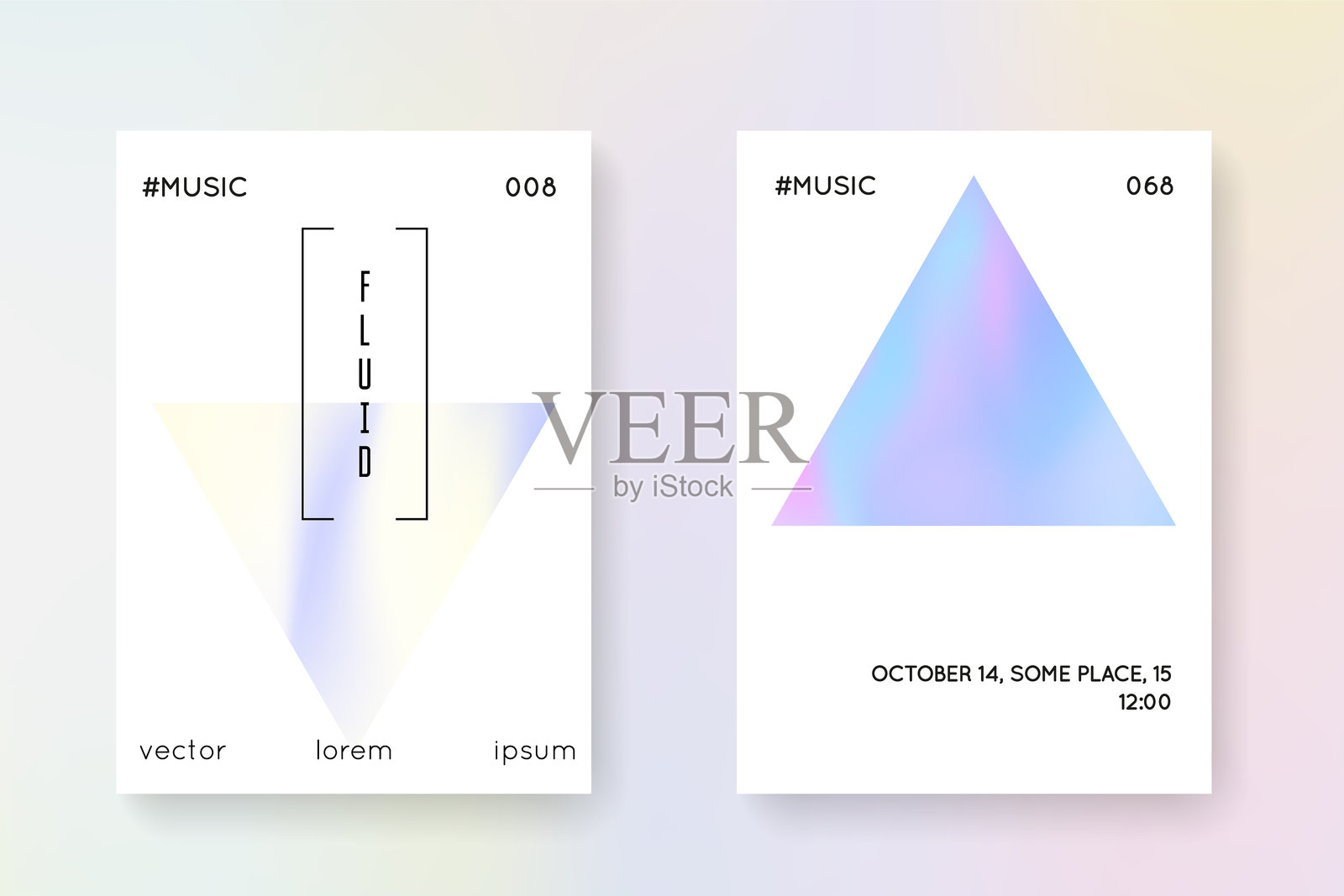 抽象形状，1980箔。孟菲斯的概念。蓝色珠光纸。彩色金属插图。霓虹网。水晶屏幕。粉色抽象形状插画图片素材