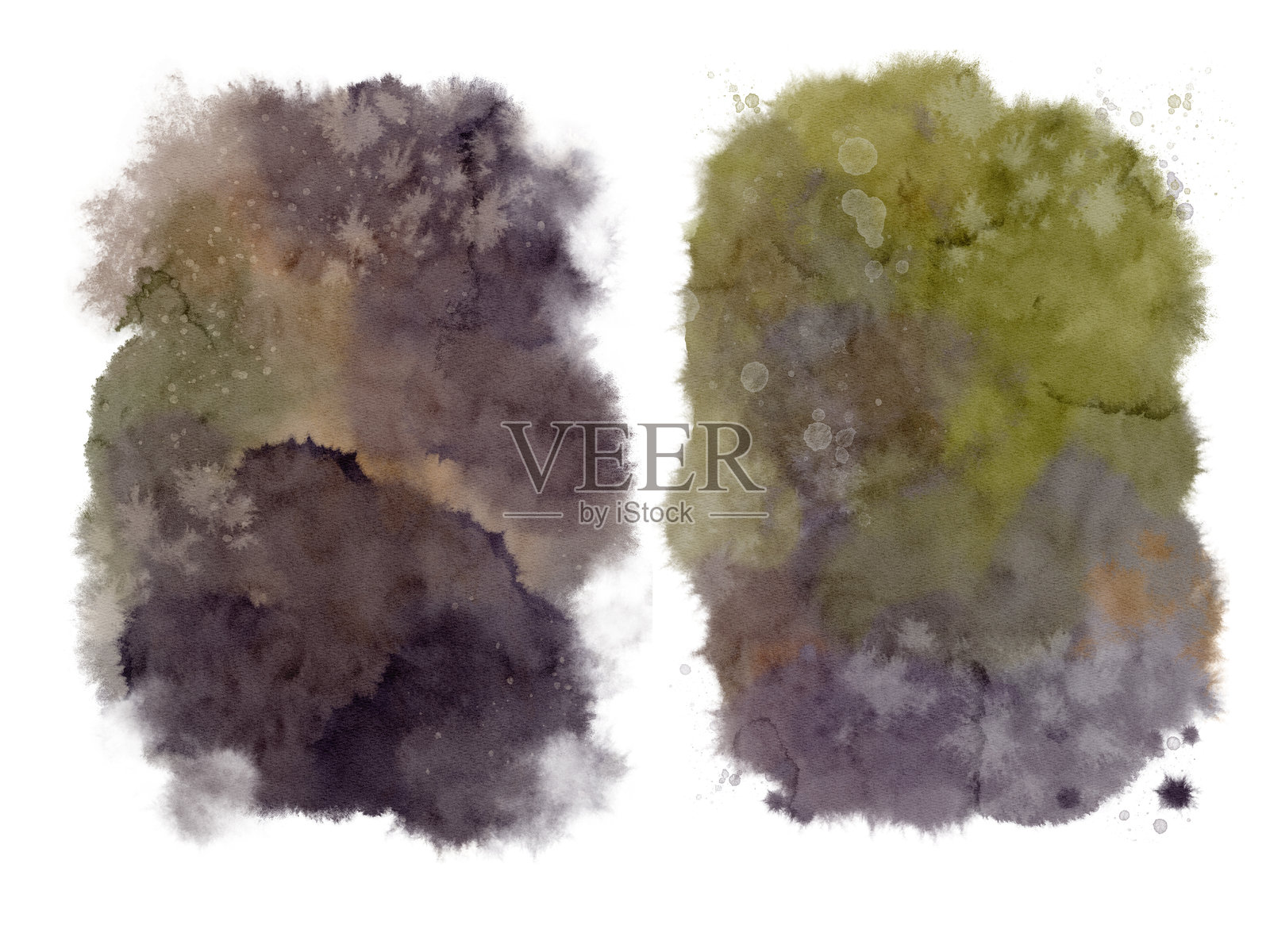 美丽的抽象水彩纹理在土和自然色调的创意项目插画图片素材