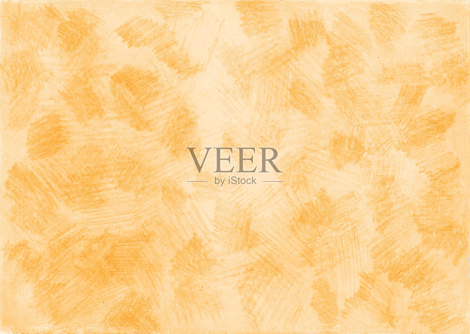 抽象的背景。充满了用彩色铅笔绘制的纹理。不同深浅的黄色，橙色。插画图片素材