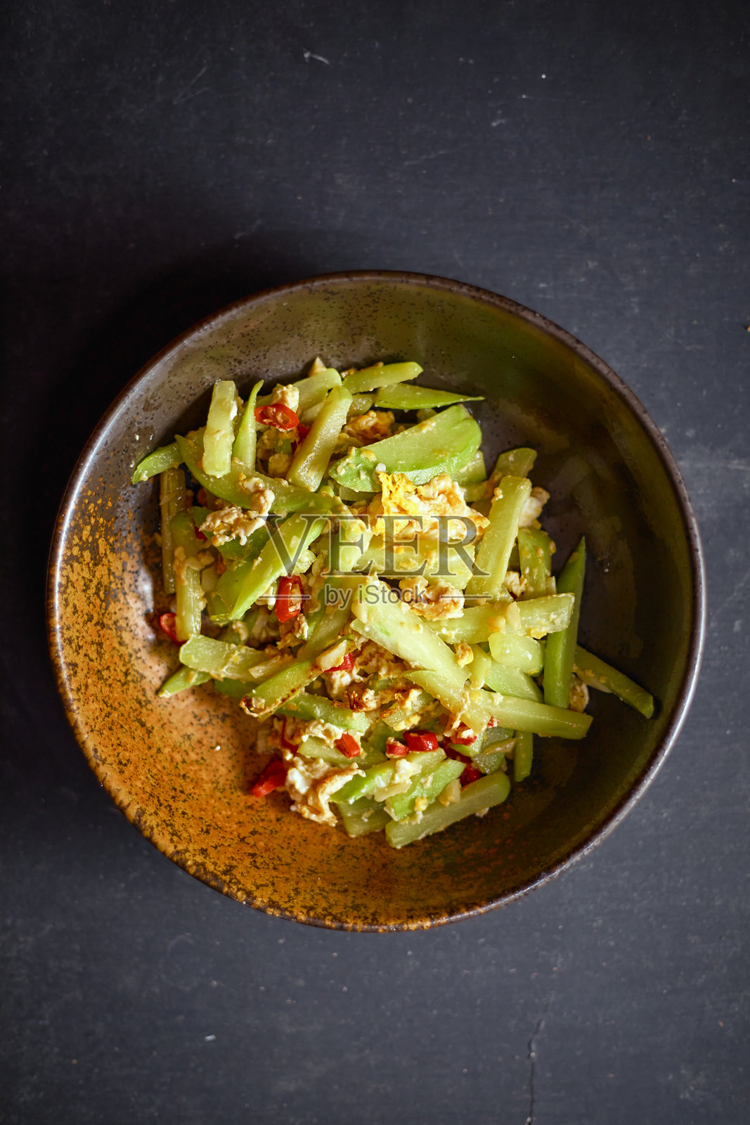 鸡蛋炒西葫芦照片摄影图片