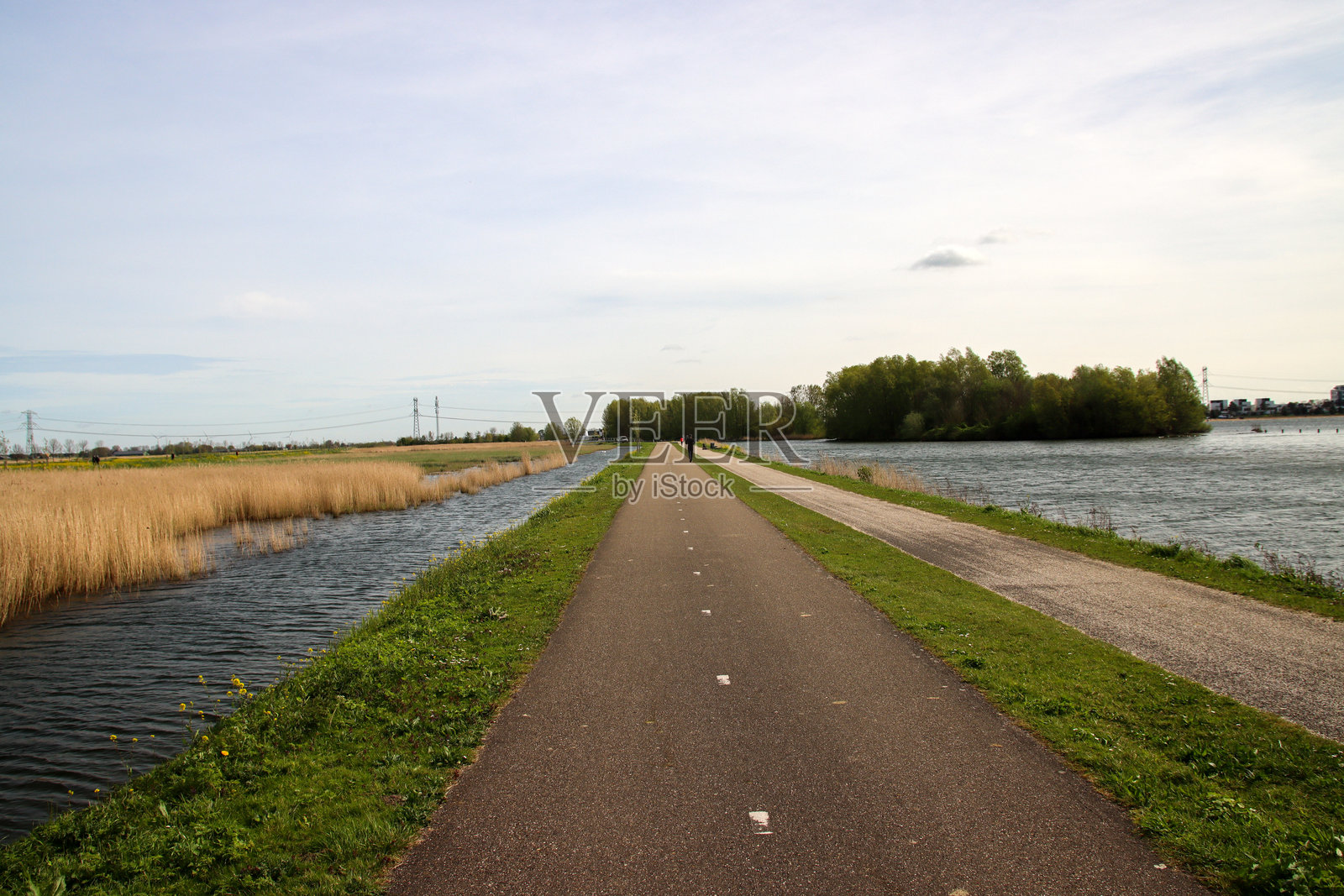 泽文惠泽平原是采沙建造而成，并在泽文惠泽和鹿特丹之间发展成为自然保护区照片摄影图片