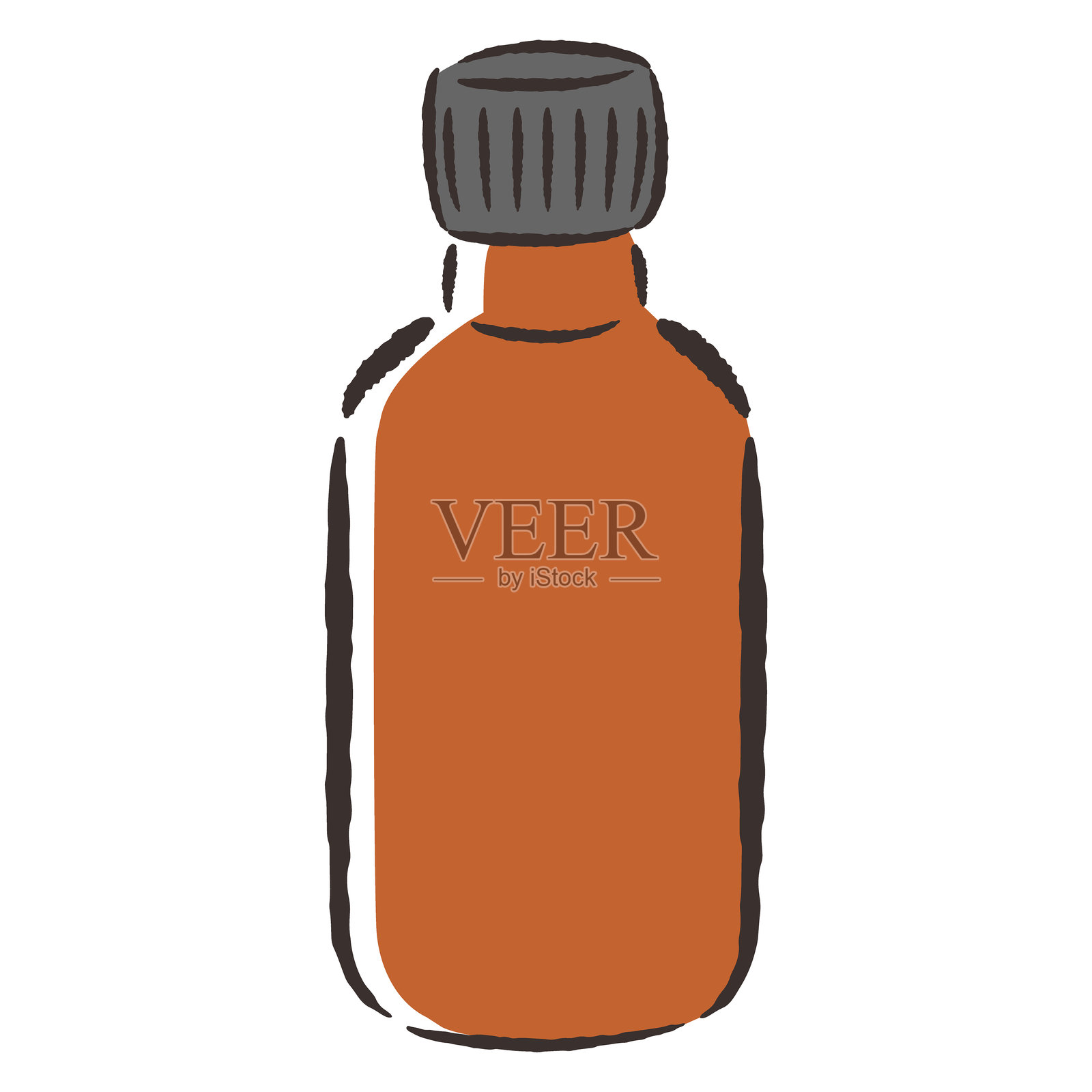 简单可爱的药瓶插图插画图片素材