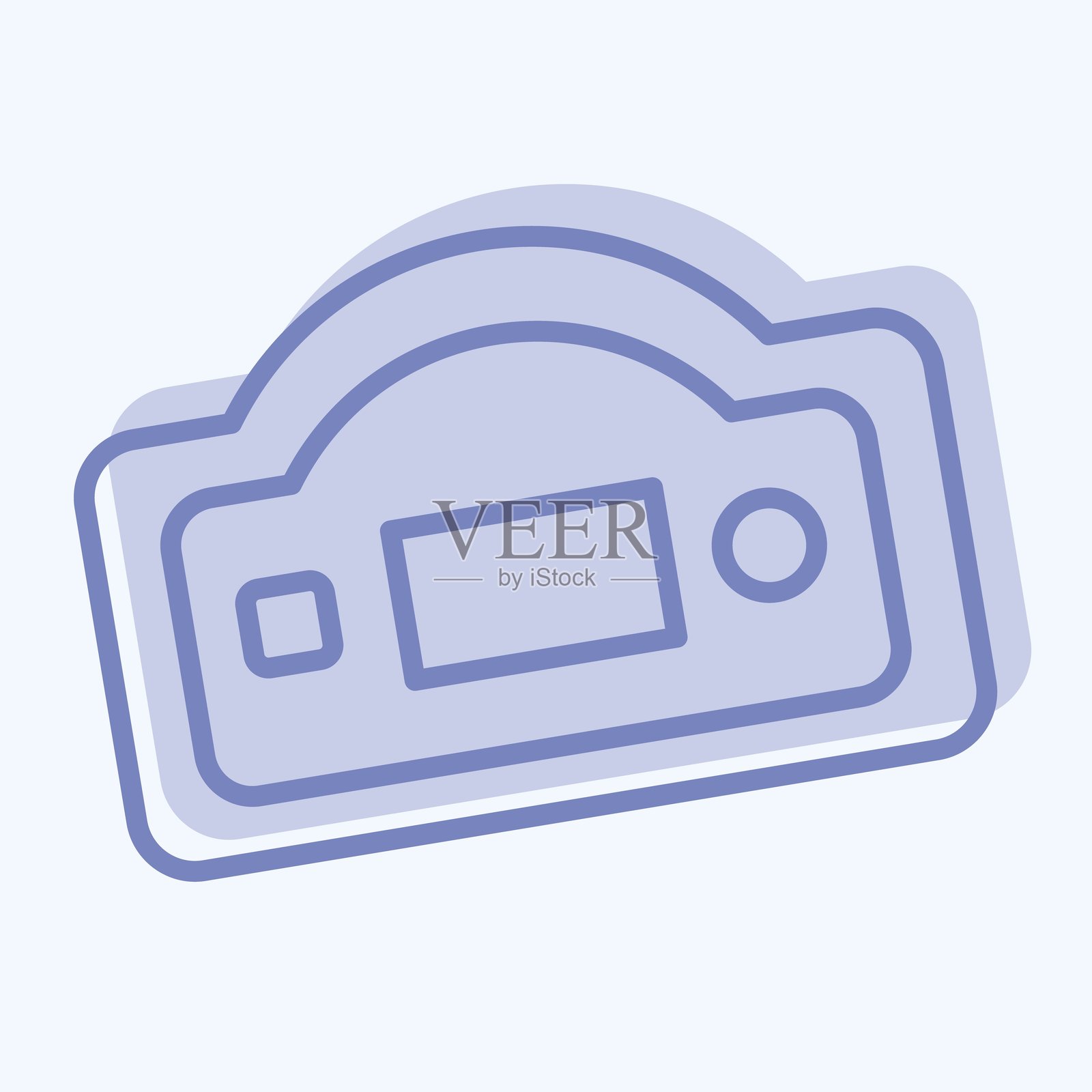 图标表面粗糙度测试仪。与测量符号有关。双音风格。简单的说明插画图片素材