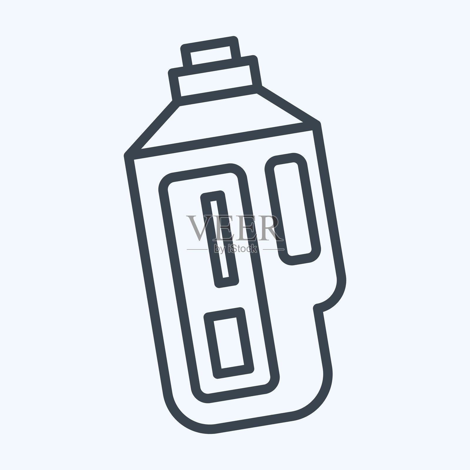 图标振动计。与测量符号有关。行风格。简单的说明插画图片素材