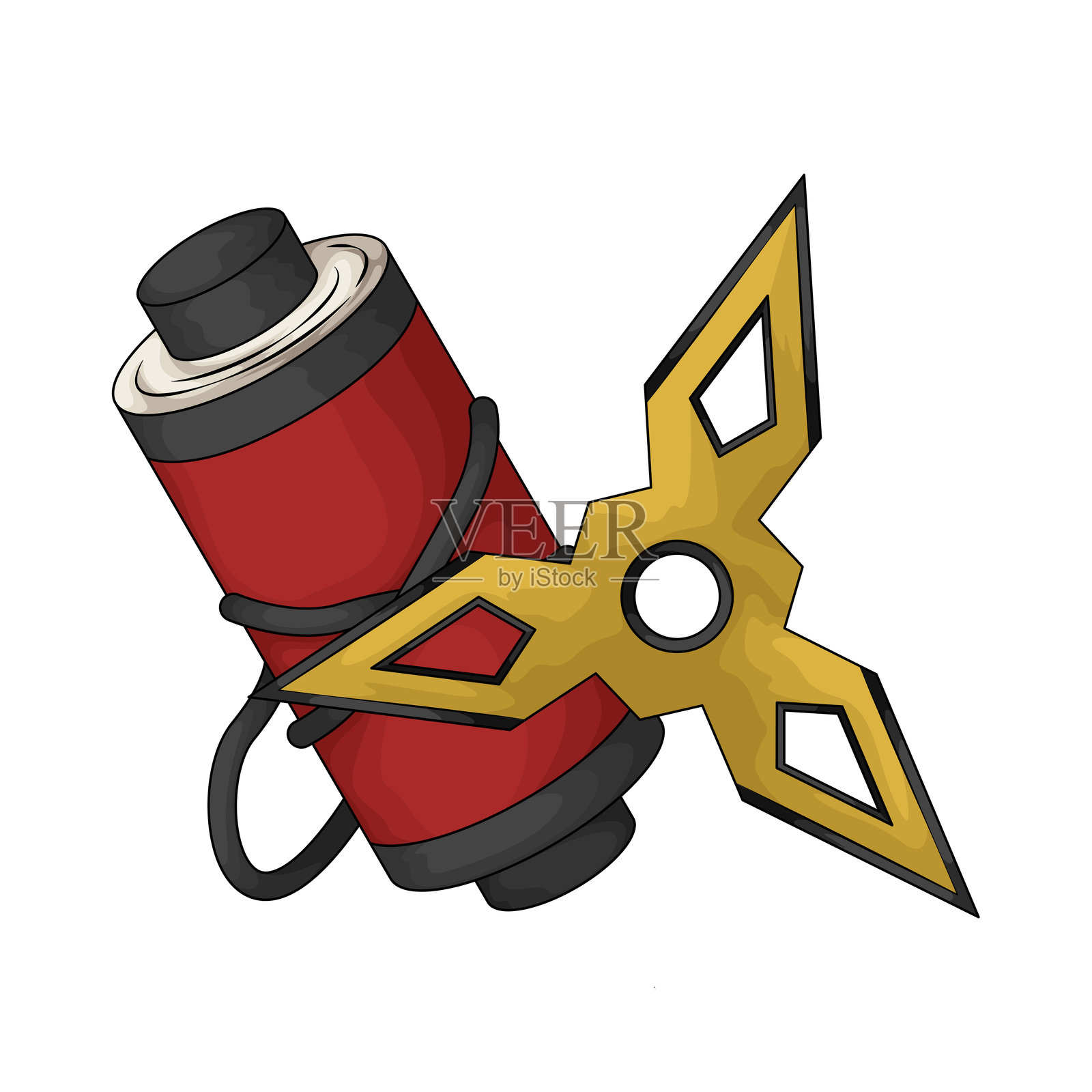 忍者滚动插画图片素材