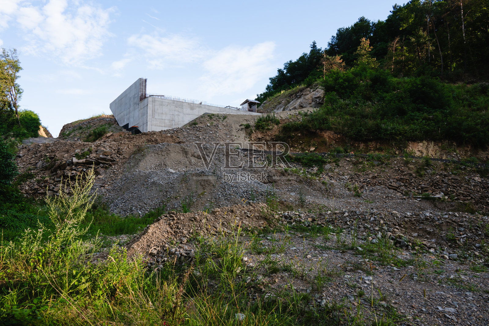 桥梁施工现场与土方工程照片摄影图片