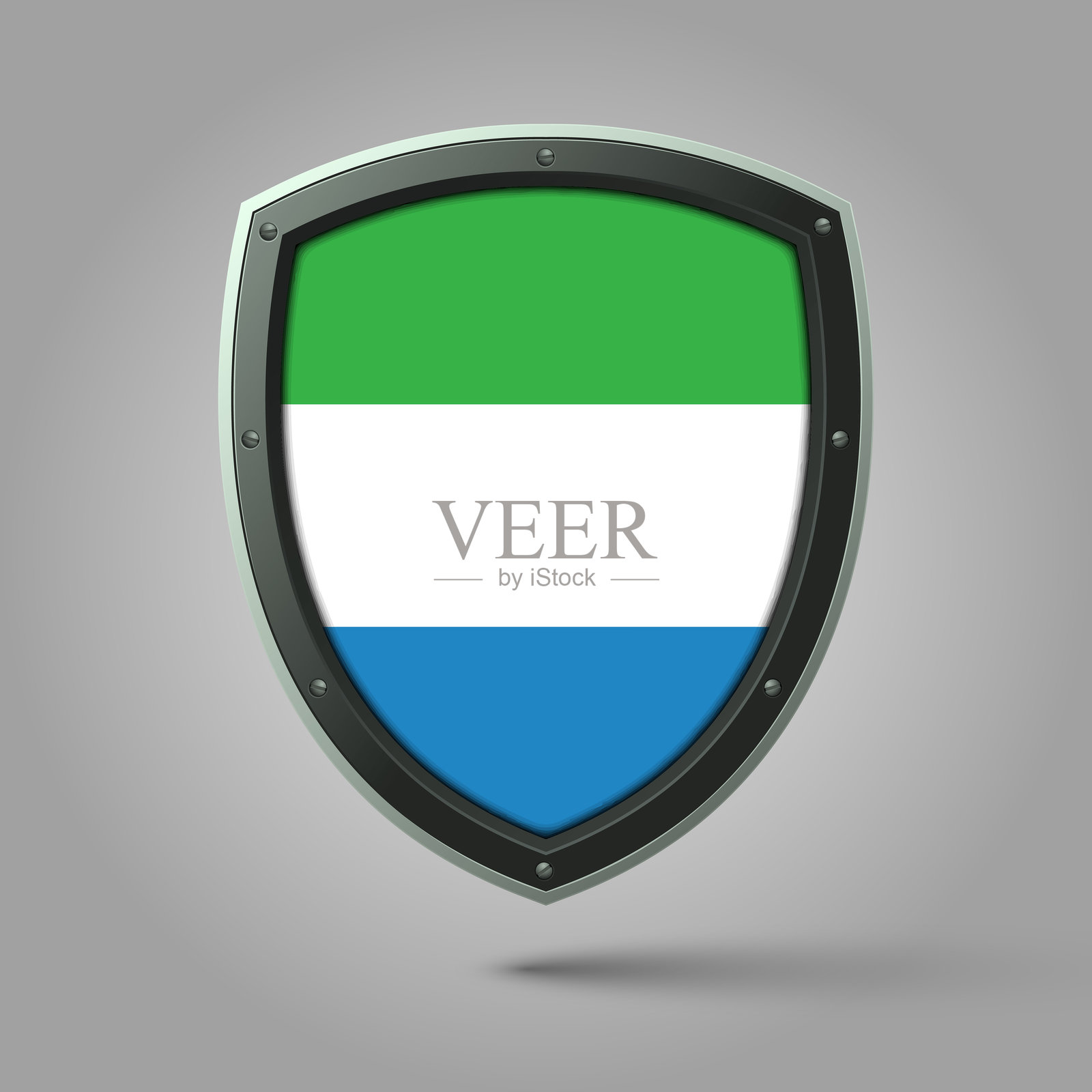 塞拉利昂国家盾旗原色照片摄影图片