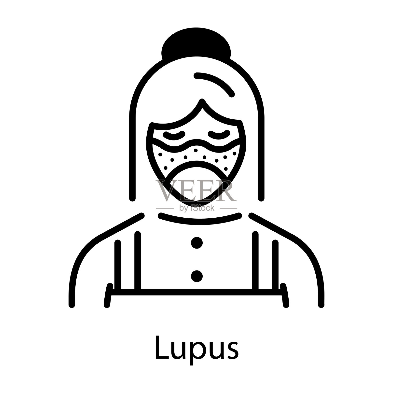 红斑狼疮插画图片素材