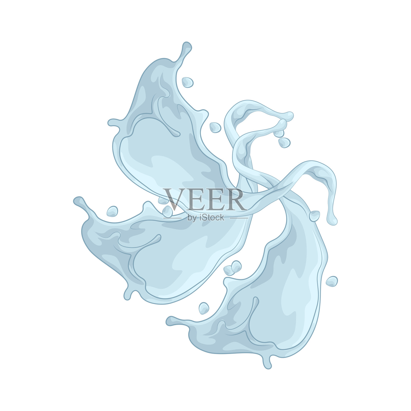 水溅插画图片素材