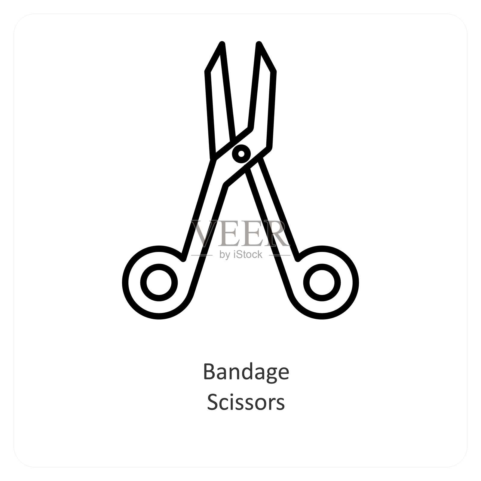 绷带剪插画图片素材