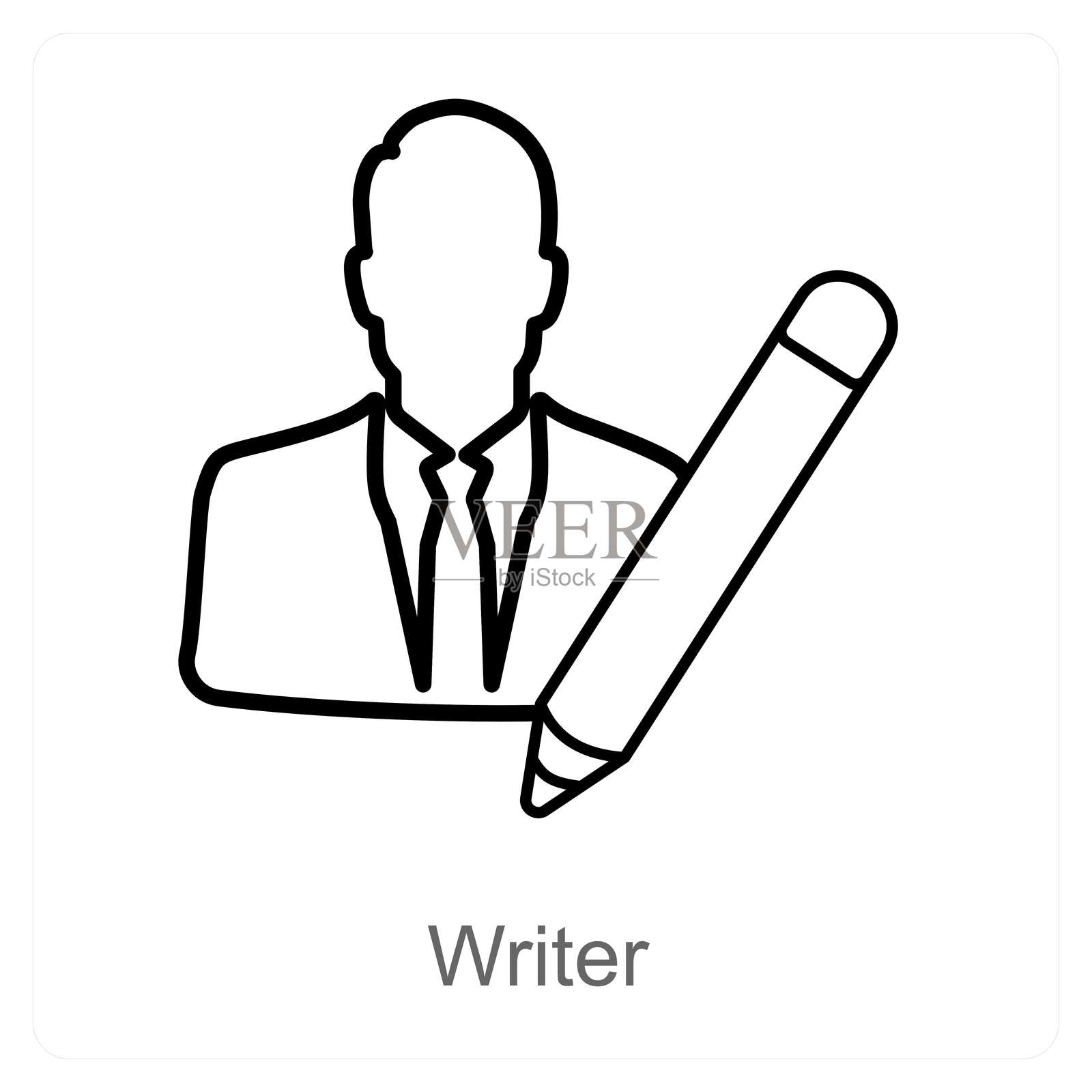 作家插画图片素材