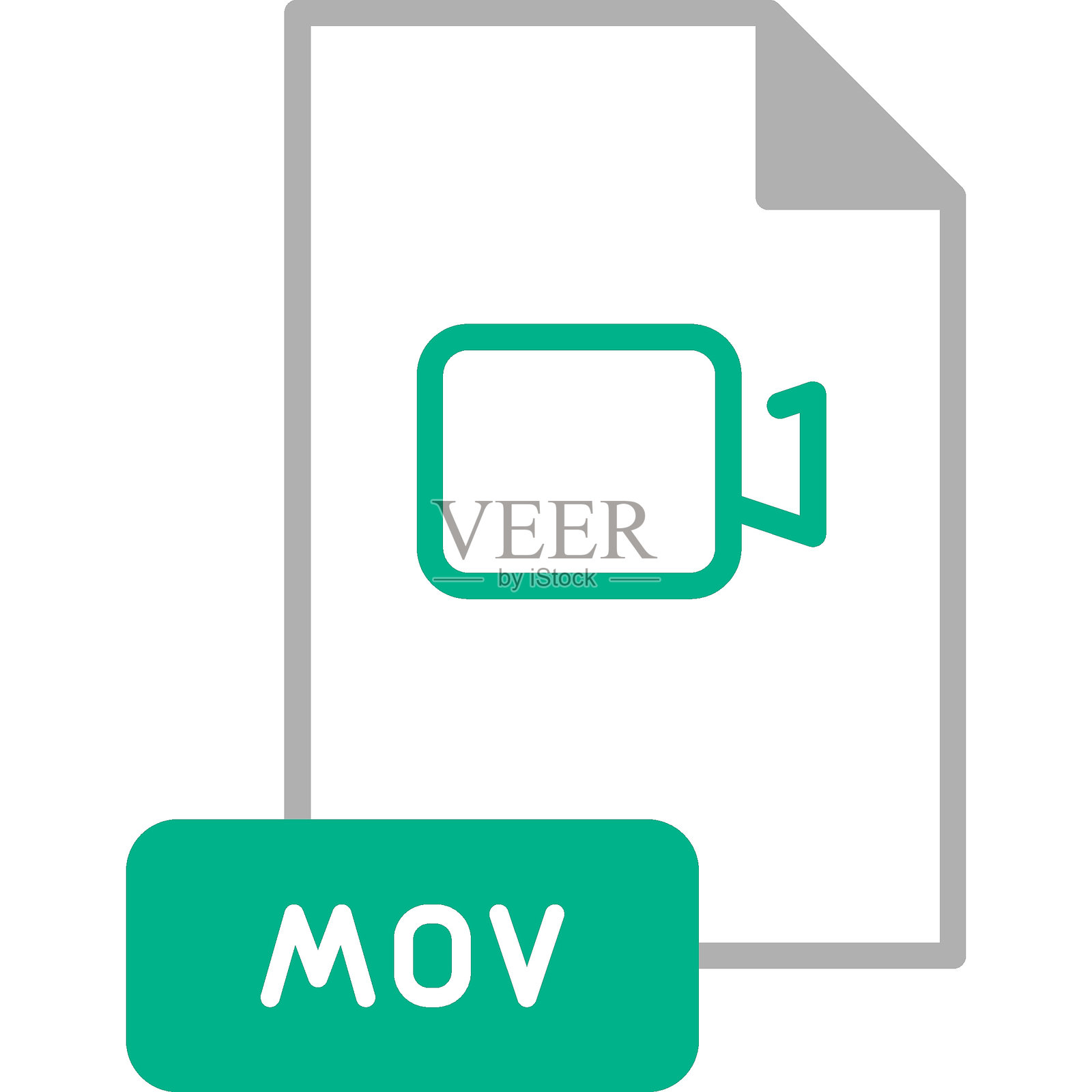 MOV格式文件图标插画图片素材