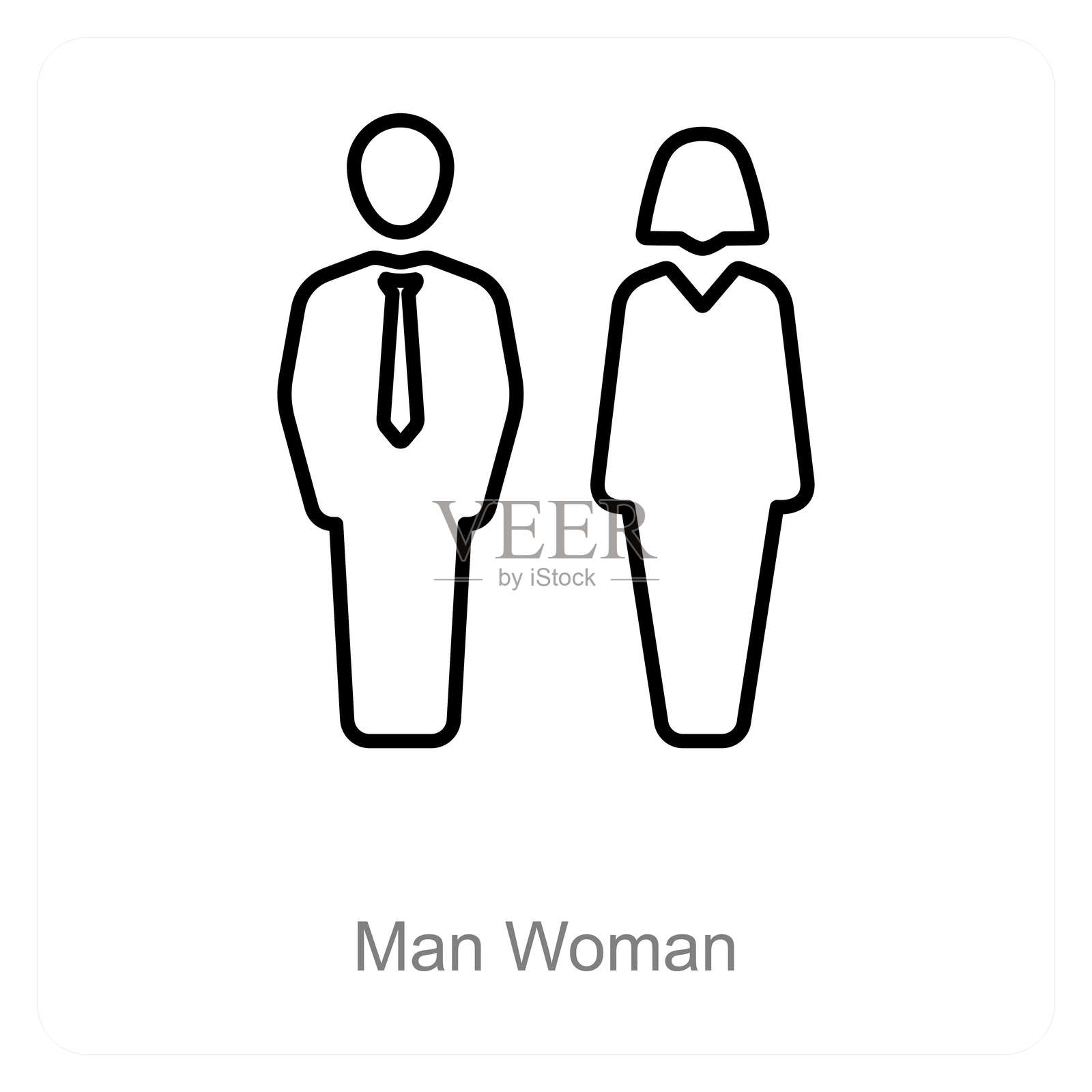 男人女人插画图片素材