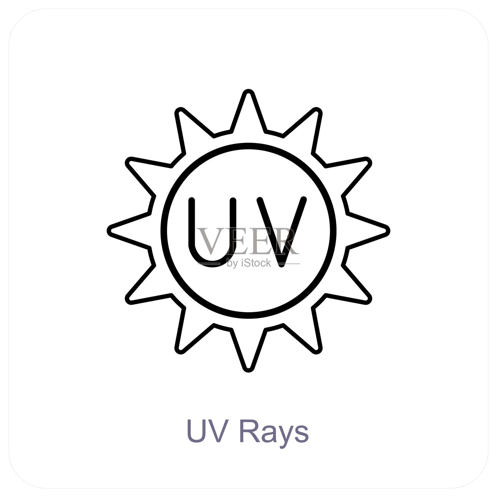 紫外线和紫外线辐射图标概念插画图片素材