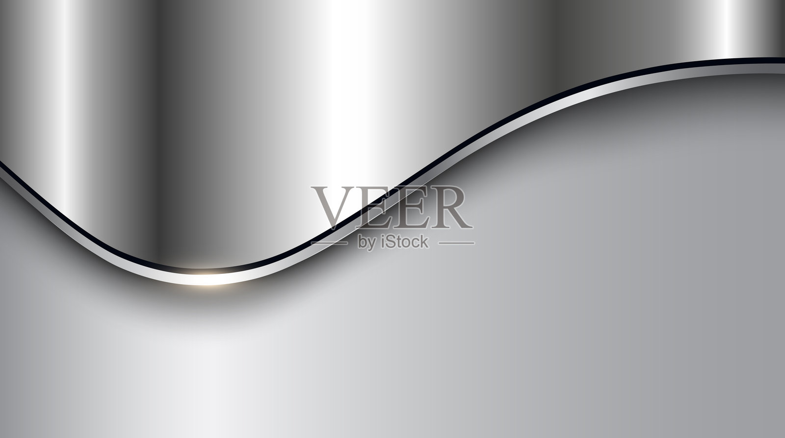 抽象的商业背景，优雅的银灰色金属。插画图片素材