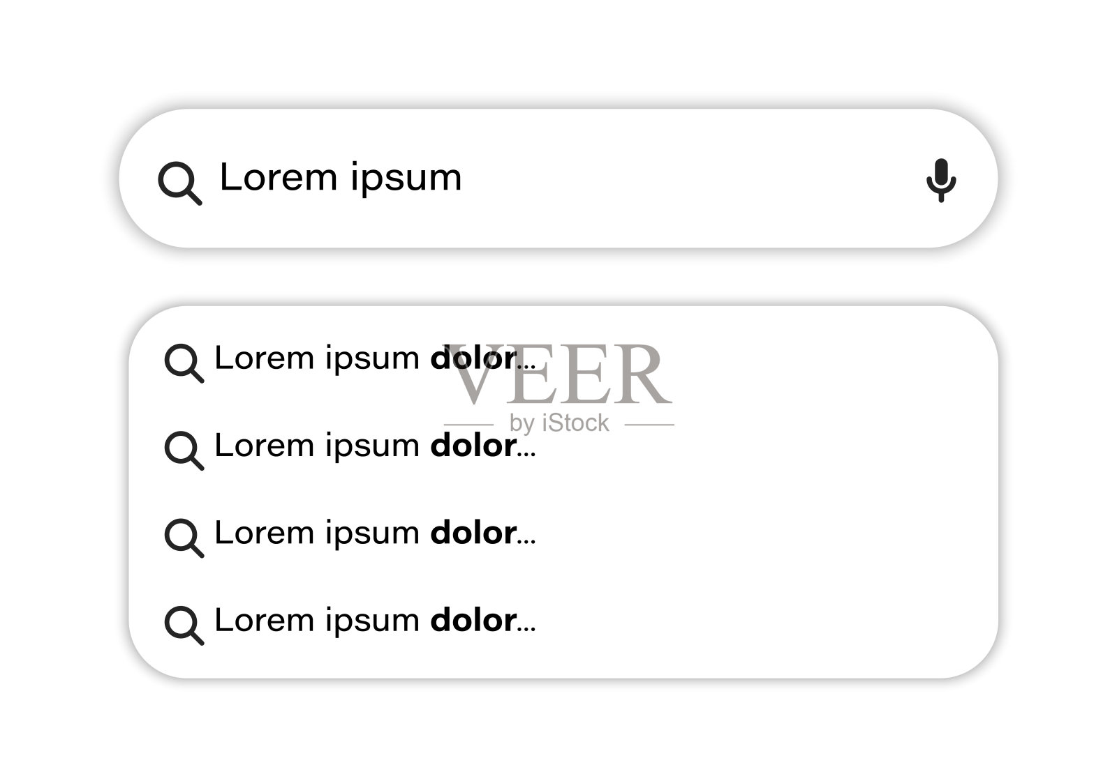 搜索栏插图。搜索栏模板。搜索按钮。搜索在这里。ui的搜索栏。插画图片素材