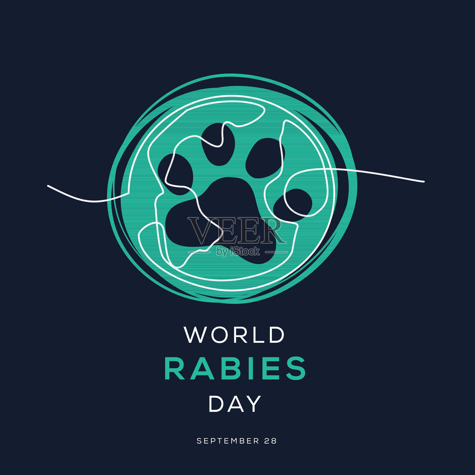 世界狂犬病日。插画图片素材