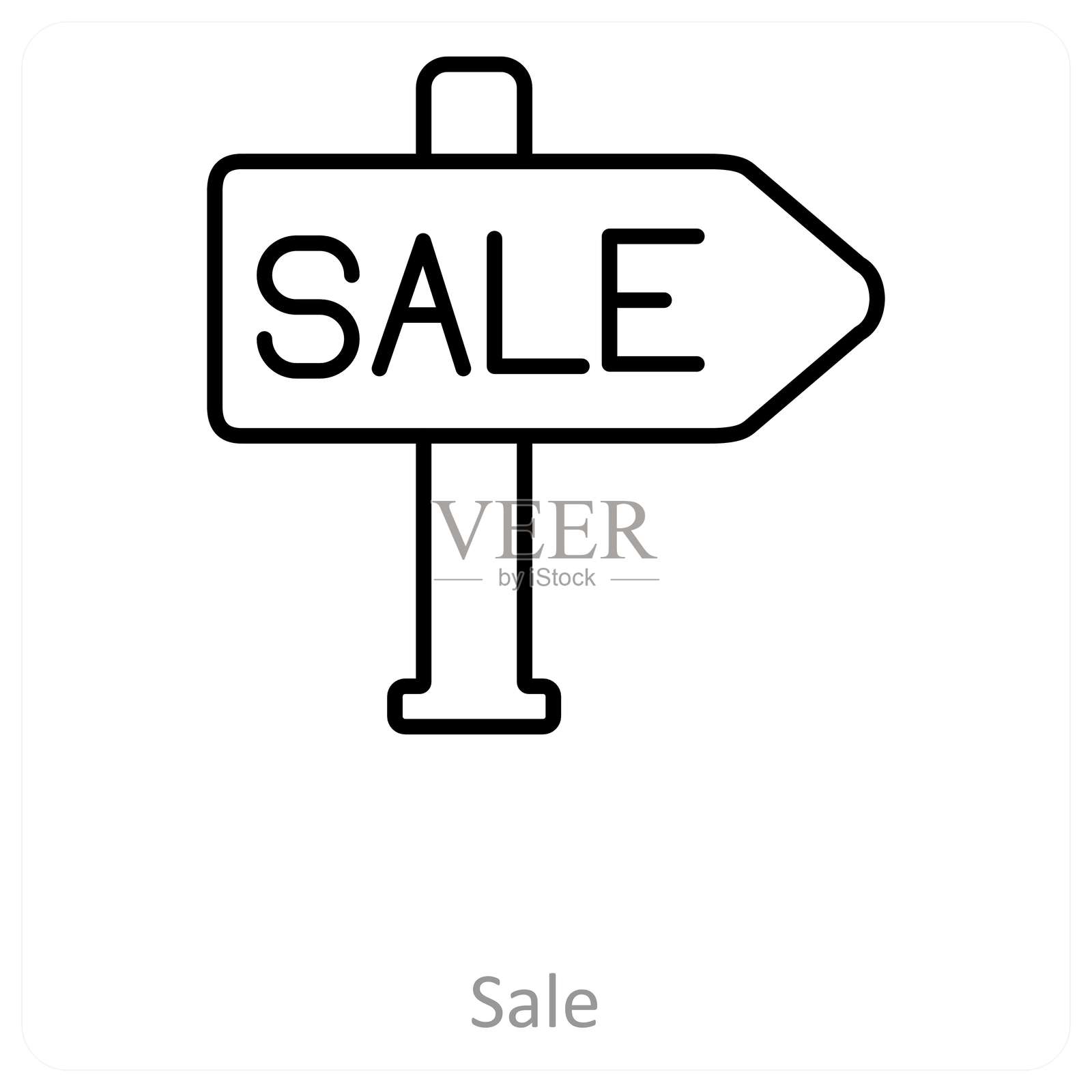 销售和标志图标的概念插画图片素材