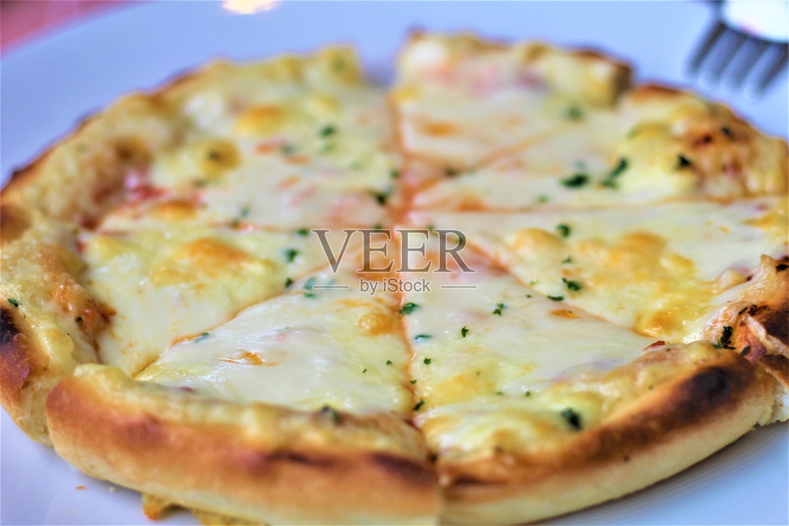 Cheese-filled披萨照片摄影图片