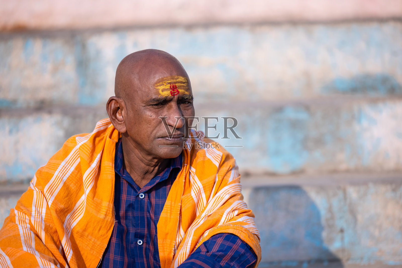 瓦拉纳西的男婆罗门照片摄影图片
