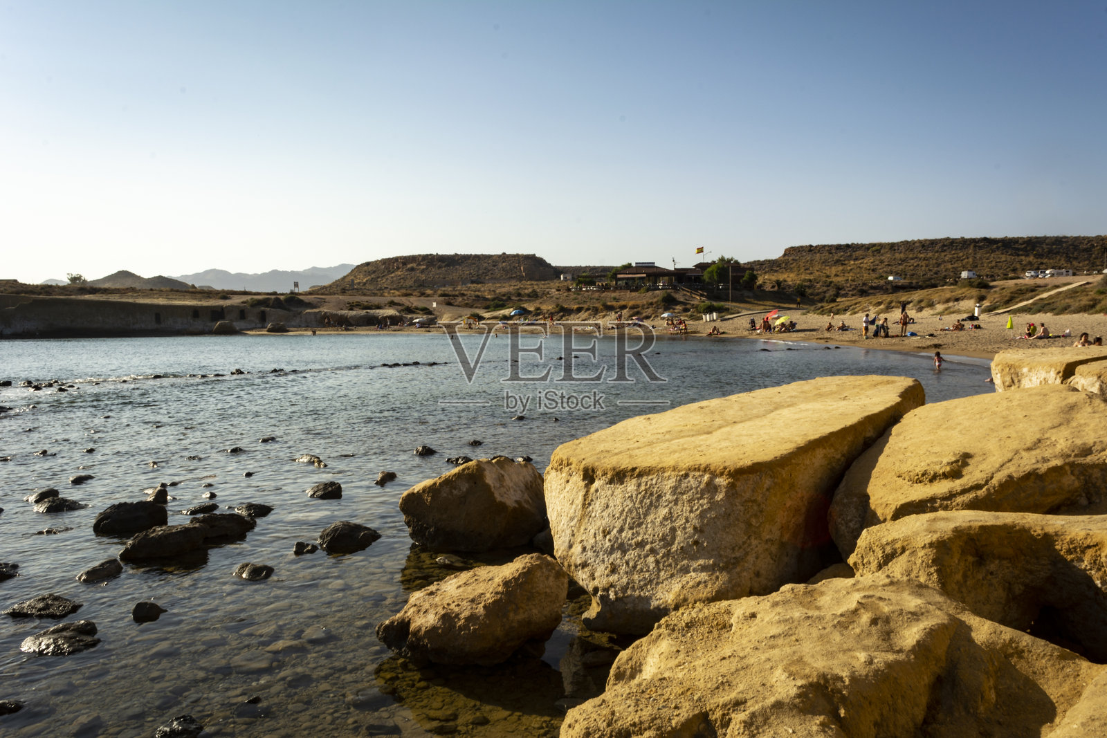 西班牙Águilas和Pulpi之间的Cocedores海滩照片摄影图片