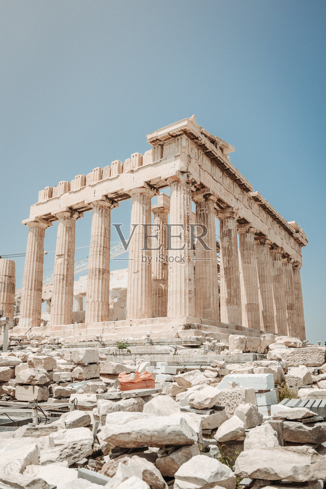 雅典卫城低角度视图照片摄影图片