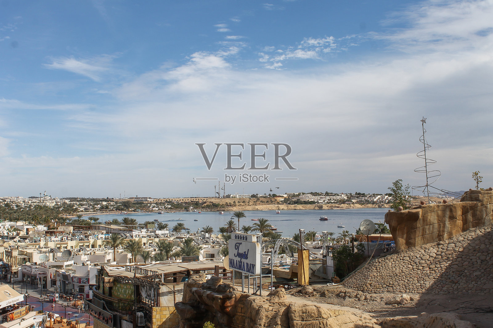 埃及沙姆沙伊赫纳马湾全景照片摄影图片