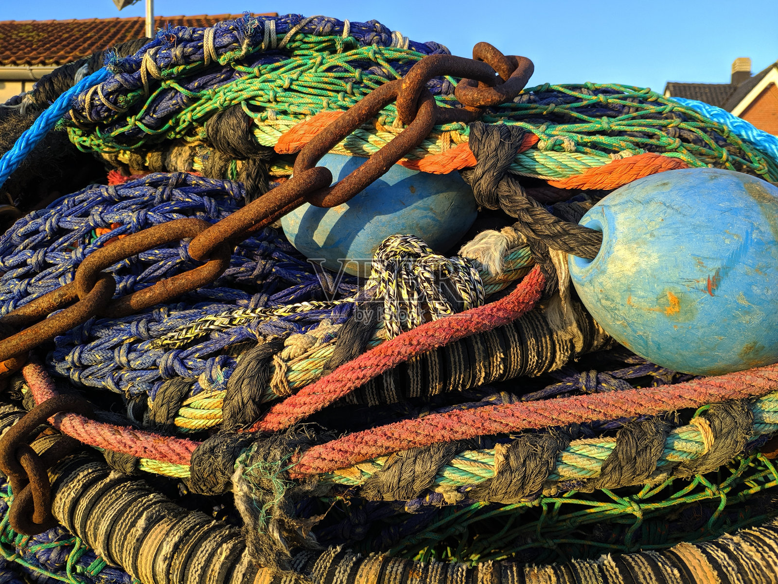 渔网特写照片摄影图片