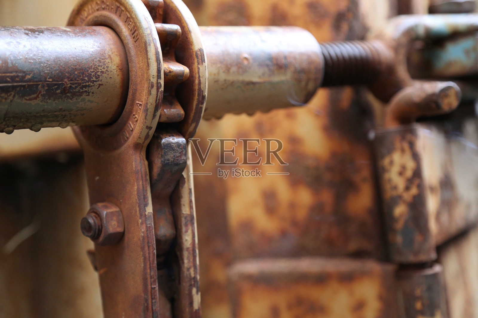 生锈的金属机械的裁剪图像照片摄影图片