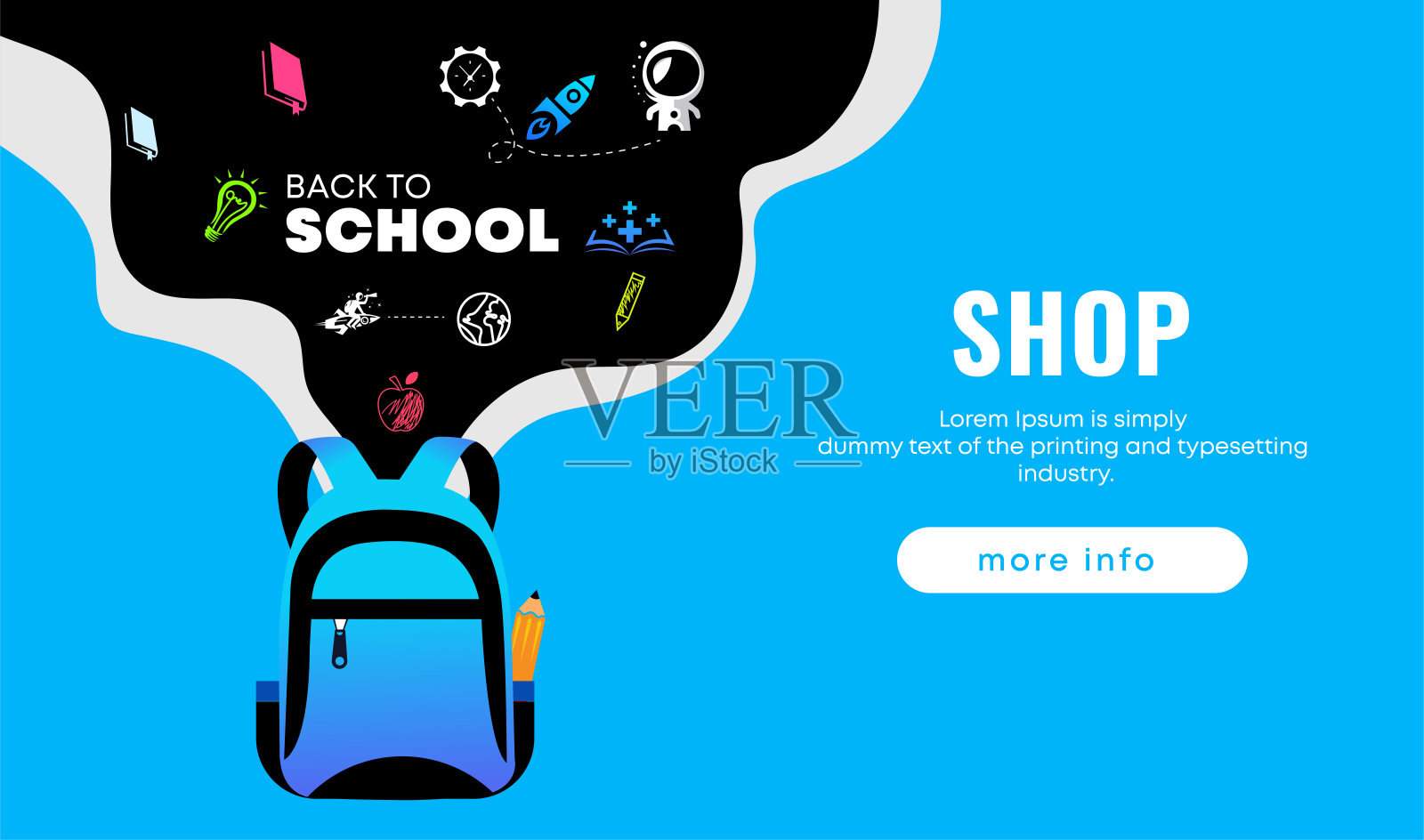 返校海报，平面设计，销售横幅插画图片素材