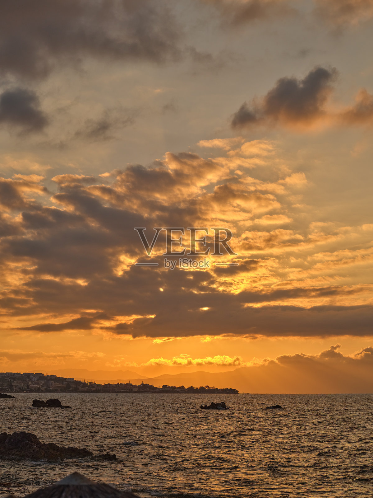 海边的日落照片摄影图片