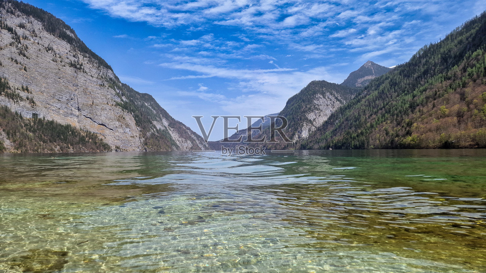 巴伐利亚Königsee的风景。照片摄影图片