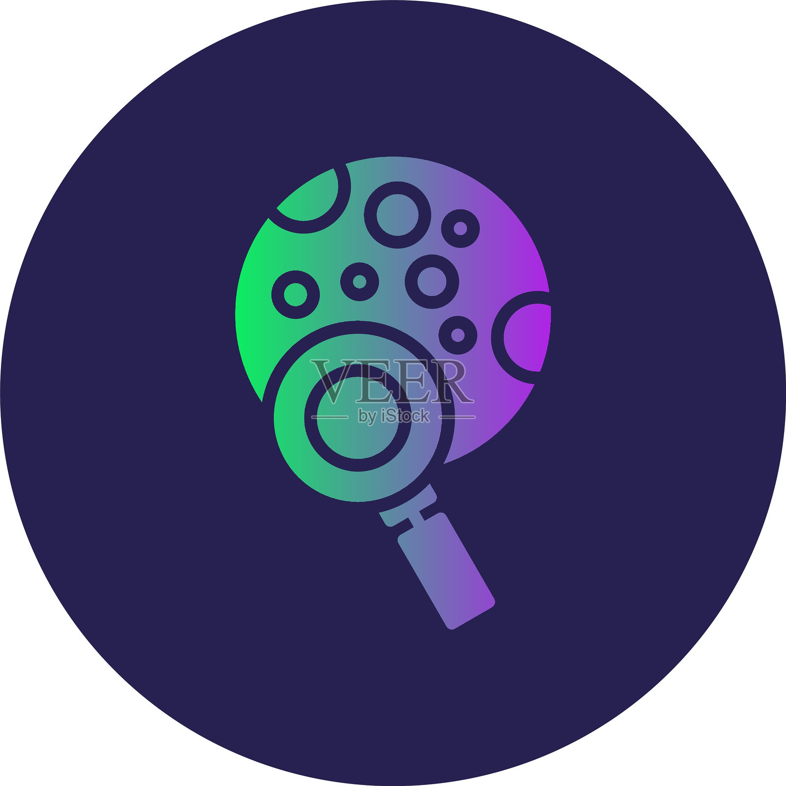 行星字形圆圈渐变图标插画图片素材