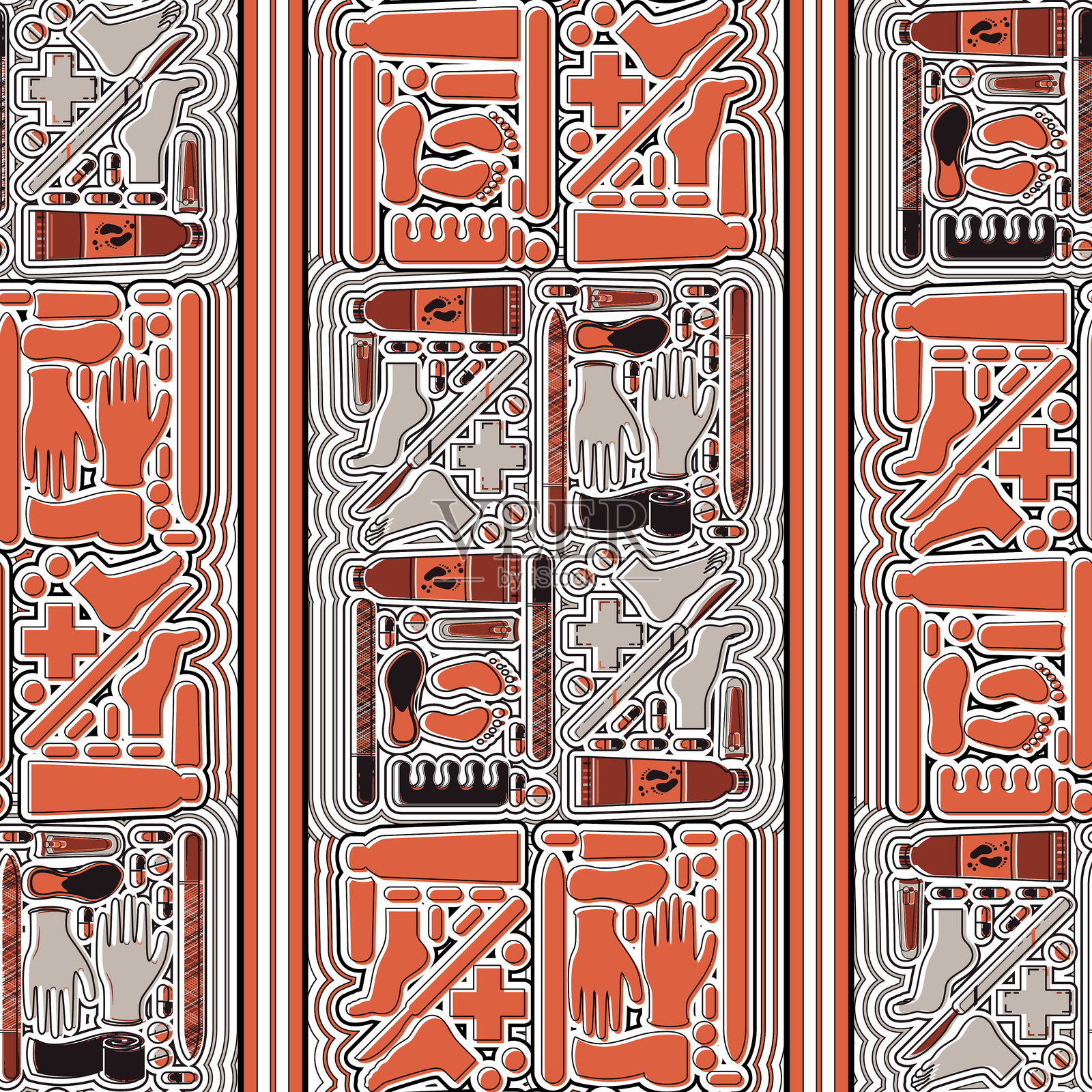 寻底无穷足线艺术插画作为重复图案设计插画图片素材