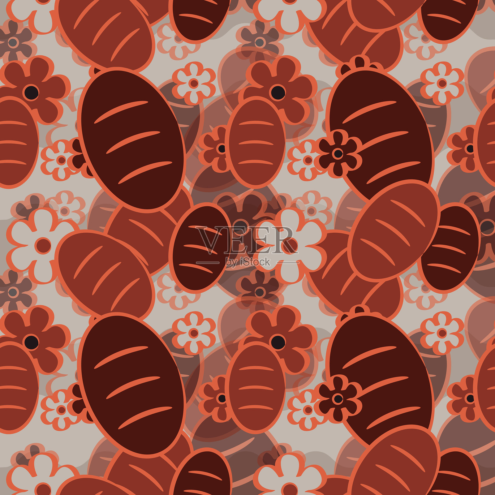 从谷物到荣耀，Doughy Delight重复图案设计插画图片素材