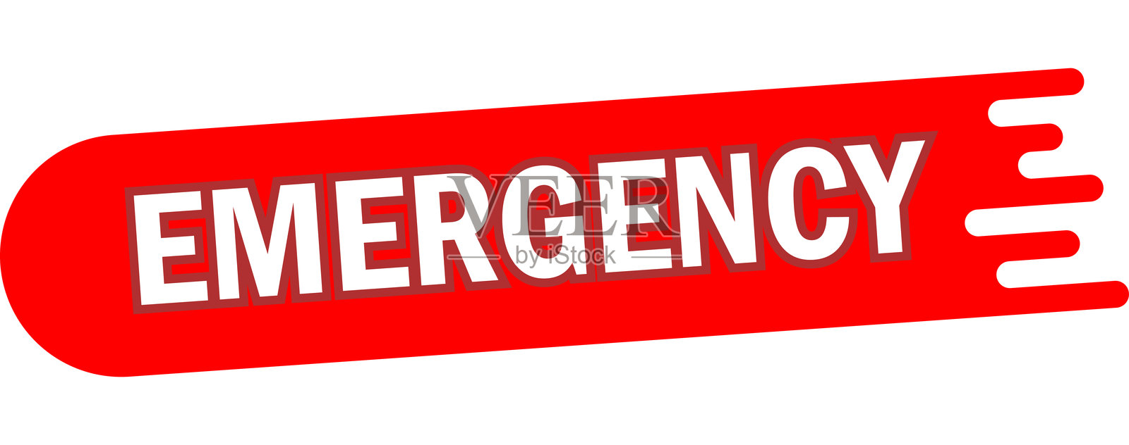 紧急通知标志，应急灯扁平图标。装有警报器的医院汽车。插画图片素材