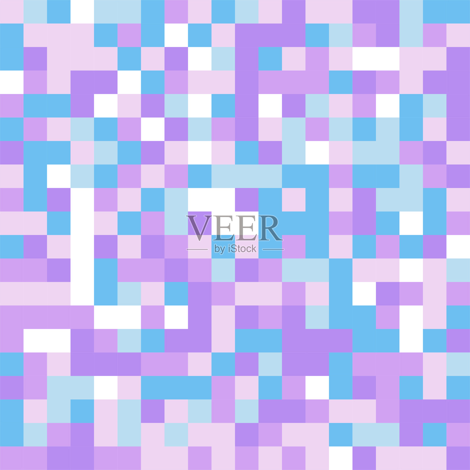 柔和的蓝色紫色像素图案背景设计插画图片素材