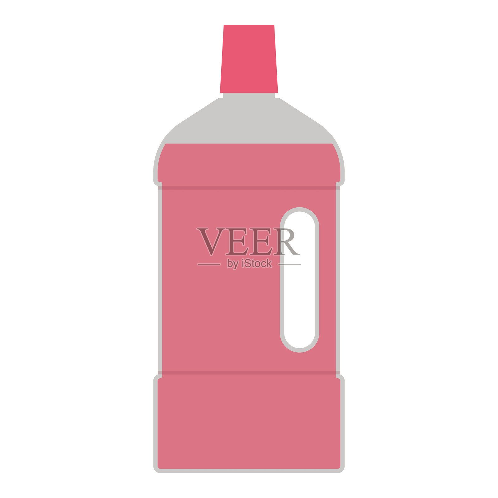 装在塑料瓶里的消毒洗涤剂插画图片素材