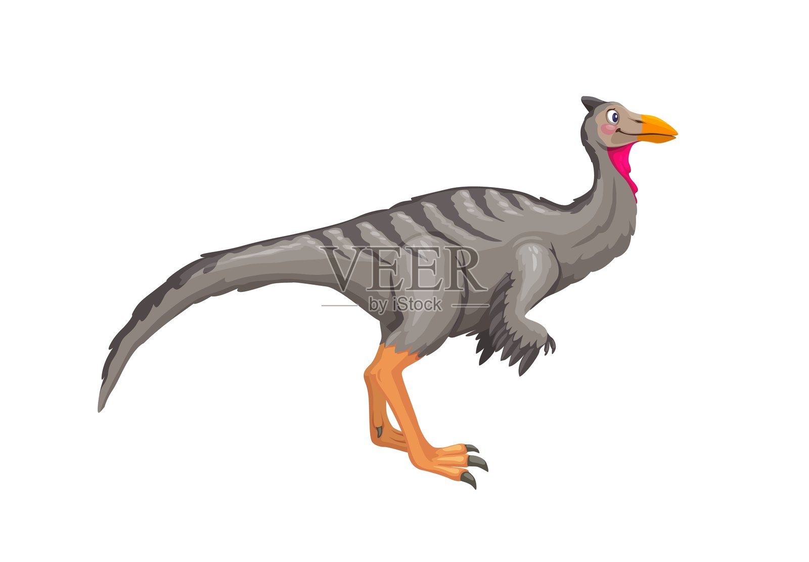 史前类鸟恐龙插画图片素材