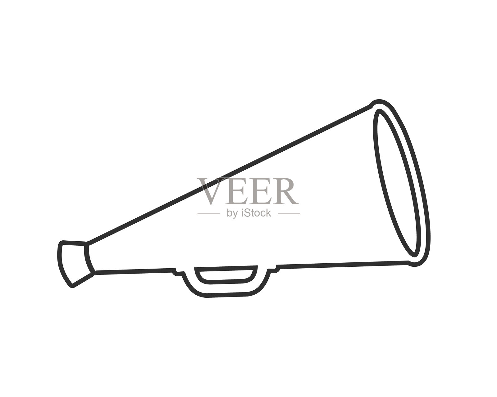 老式扩音器音乐平面风格图标形状符号。语音声音语音标志轮廓标志。矢量插图图像。孤立在白色背景上。插画图片素材