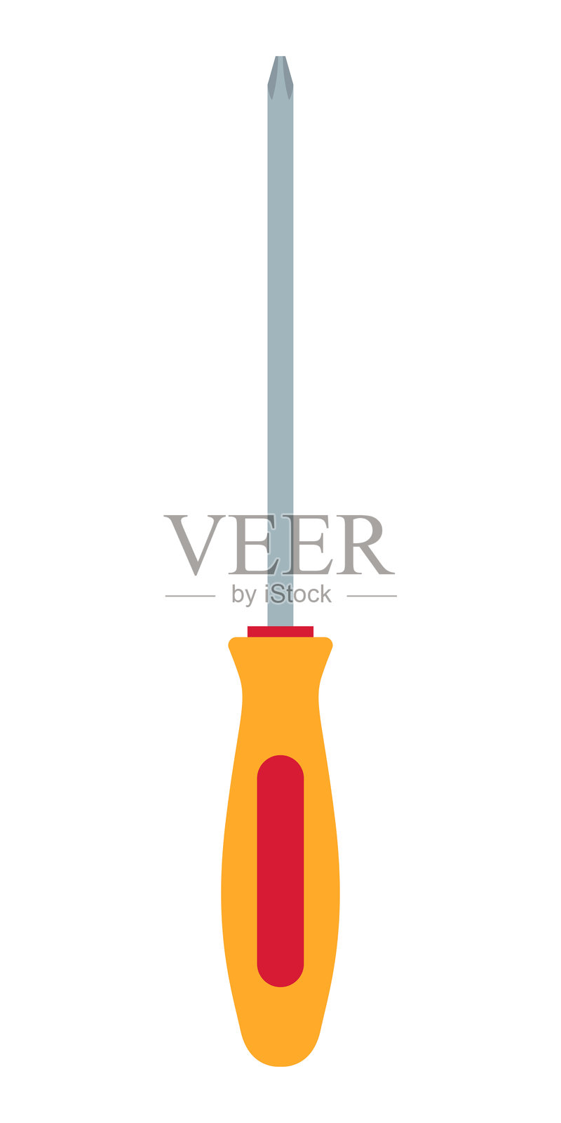 白色背景上的十字螺丝刀插画图片素材