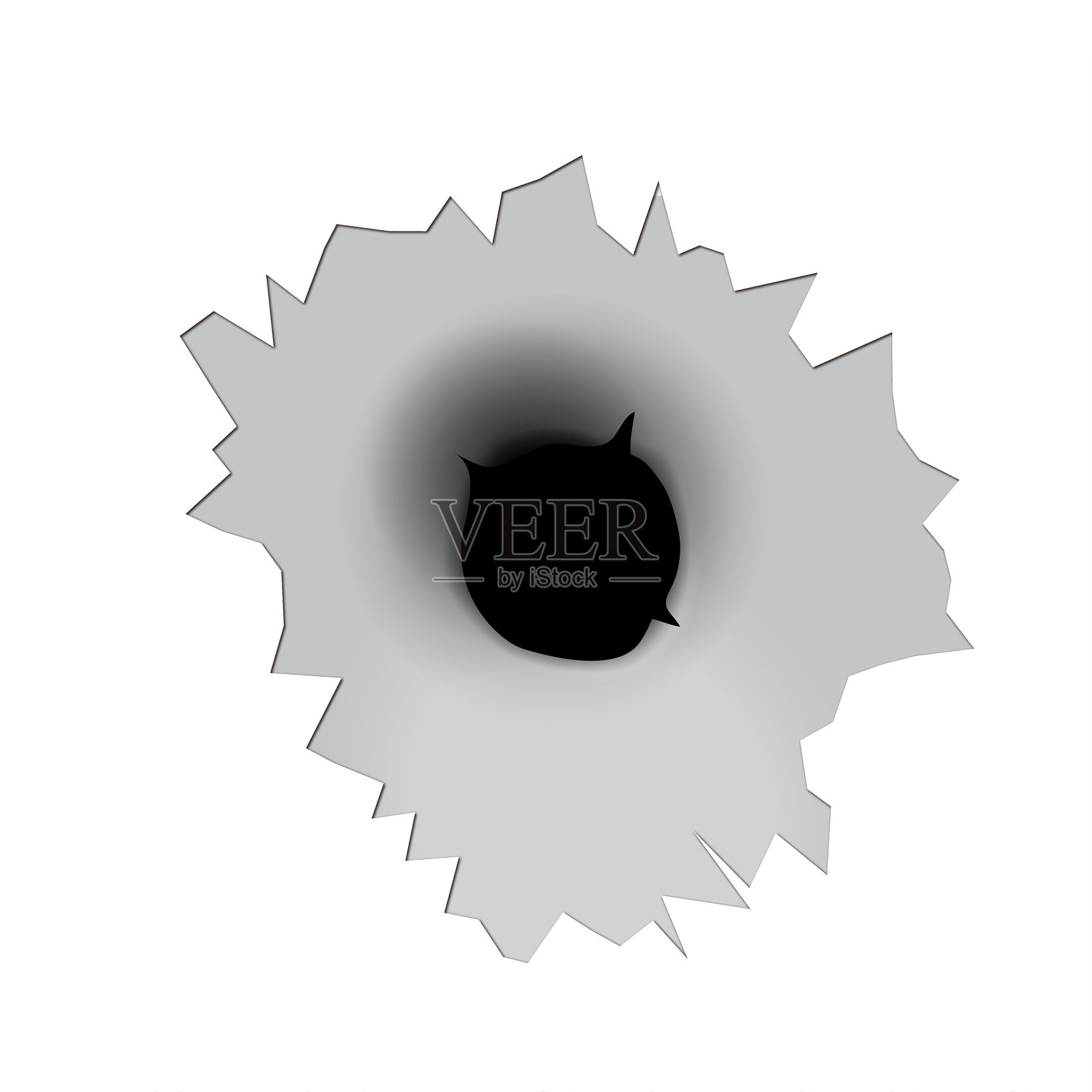 平面上的弹孔，矢量图形说明插画图片素材