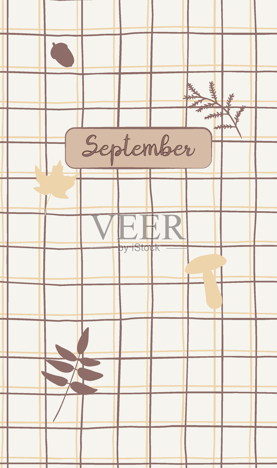 矢量背景设计与手绘条纹和文字的地方。插画图片素材