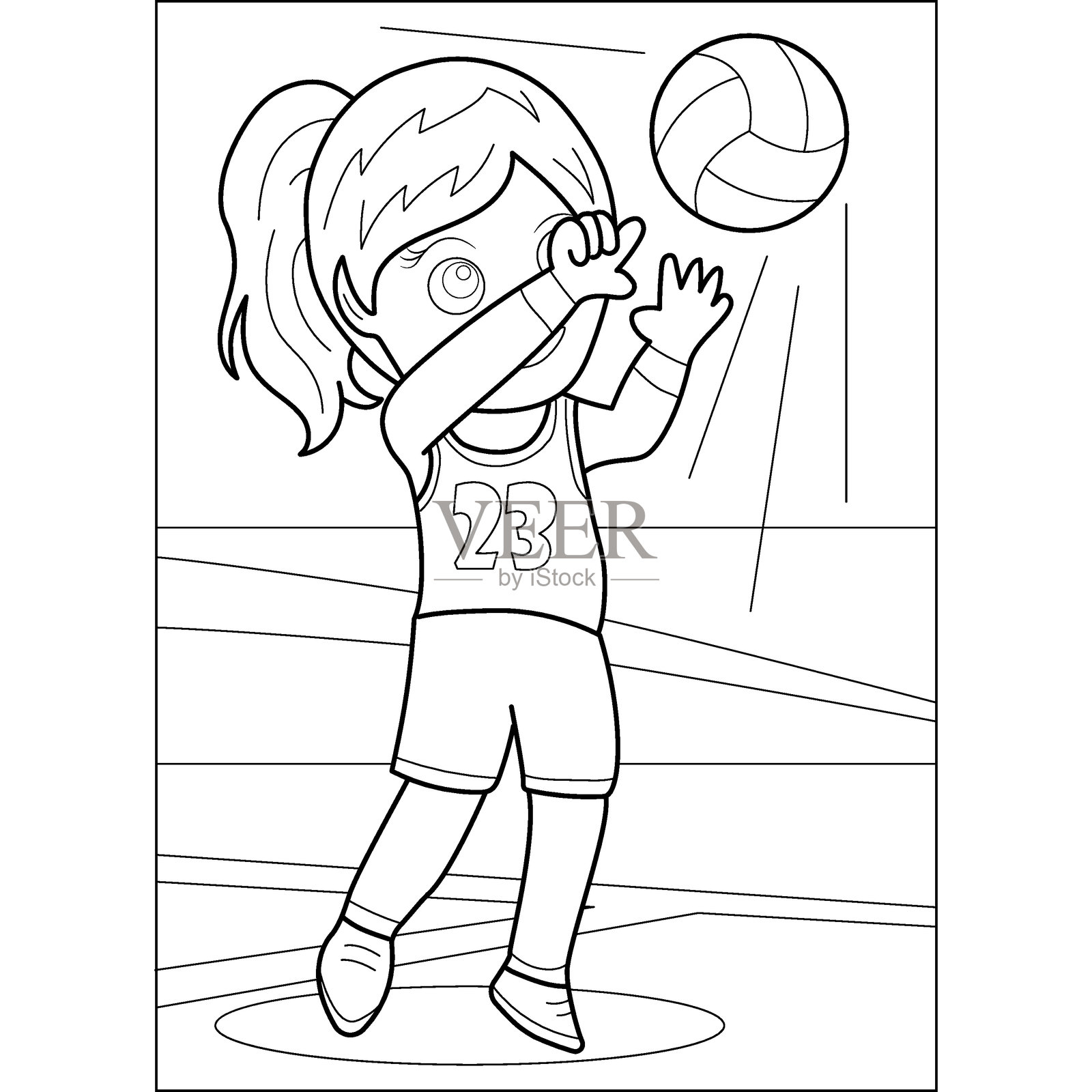 设置着色书页面插画图片素材