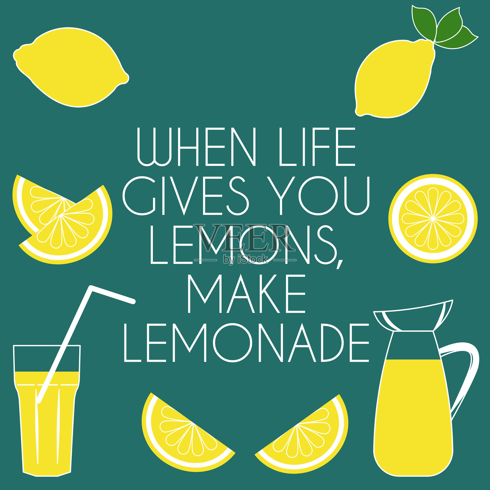 鼓舞人心的名言插画图片素材